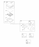 Air Cleaner Exhaust System Diagram and Parts List for 094202-0117-E1  Briggs and Stratton Engine